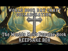 Load and play video in Gallery viewer, Blue & Silver Embellished Book Keepsake Box