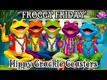 Load and play video in Gallery viewer, Hippy Frog Crackle Coaster Set