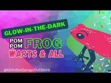 Load and play video in Gallery viewer, Glow-in-the-dark Pom Pom Resin Frog Figurine