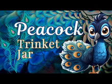 Load and play video in Gallery viewer, Peacock Trinket Jar with Matching Lid