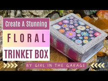 Load and play video in Gallery viewer, Book-shaped Floral Rhinestone Trinket Box