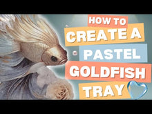 Load and play video in Gallery viewer, Pastel Goldfish Trinket Tray Featuring Handmade Sea Glass