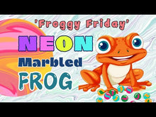 Load and play video in Gallery viewer, Resin Neon Marbled Frog Figurine