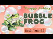 Load and play video in Gallery viewer, Handcrafted Resin Bubble Frog Figurine