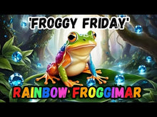 Load and play video in Gallery viewer, Rainbow Froggimar 'Froggy Friday' Frog Figurines
