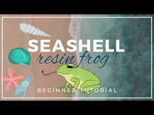 Load and play video in Gallery viewer, Seashell & Diamond Dust Resin Frog Figurine