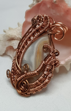 Load image into Gallery viewer, Copper Banded Crazy Lace Agate Cabochon Pendant