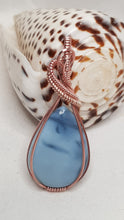 Load image into Gallery viewer, Rose Gold Larimar Cabochon Pendant