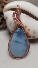 Load image into Gallery viewer, Rose Gold Larimar Cabochon Pendant