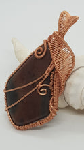 Load image into Gallery viewer, Copper Woven Scarfed Tumbled Agate Pendant