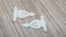 Load image into Gallery viewer, Set of 2 x Resin French Inspired Furniture Embellishment On-lay Applique Hinges #1