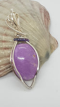 Load image into Gallery viewer, Silver Wire Wrapped Phosphosederite Cabochon Pendant