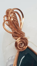 Load image into Gallery viewer, Copper Wire Wrapped Bloodstone Cabochon Pendant