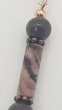 Load image into Gallery viewer, Rose Gold Rhodonite Indian Agate Gemstone Beaded Earrings