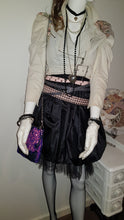 Load image into Gallery viewer, Original Vintage 80's Grey Leather Studded Wrap Around Belt