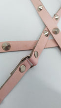 Load image into Gallery viewer, Original Vintage 80's Pink Leather Studded Wrap Around Belt