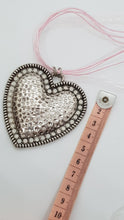 Load image into Gallery viewer, Large Rhinestone Silver Love Heart Charm Pendant