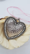 Load image into Gallery viewer, Large Rhinestone Silver Love Heart Charm Pendant