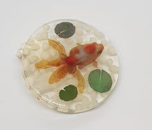Load image into Gallery viewer, Set of 5 x White 3D Goldfish Resin Coasters
