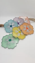 Load image into Gallery viewer, Set of 6 x Silver Rainbow Hibiscus Resin Coasters