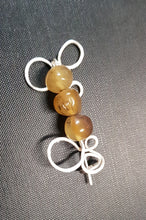 Load image into Gallery viewer, Gemstone Bead Encrusted Silver Scarf Pin