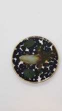 Load image into Gallery viewer, Set of 2 x Black & Gold 3D Goldfish Resin Coasters