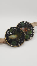Load image into Gallery viewer, Set of 2 x Black & Gold 3D Goldfish Resin Coasters