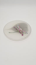 Load image into Gallery viewer, Sparkly White Dragonfly & Silver Skeleton Leaf Resin Jewellery Tray #2