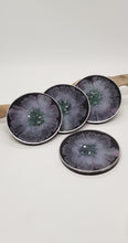 Load image into Gallery viewer, Set of 4 x Pink & Black 3D Bloom Resin Coasters
