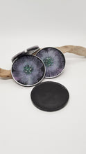 Load image into Gallery viewer, Set of 4 x Pink & Black 3D Bloom Resin Coasters