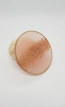Load image into Gallery viewer, Set of 6 x Golden Sparkle Pink Glitter Resin Coasters