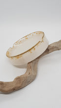Load image into Gallery viewer, White & Gold Leaf Sparkle Resin Ashtray