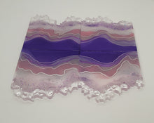 Load image into Gallery viewer, Set of 4 x Purple Pink White Crystal Geode Resin Coasters