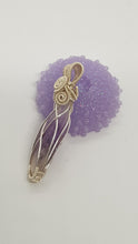 Load image into Gallery viewer, Silver Reversible Caged Amethyst Crystal Pendant