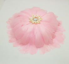 Load image into Gallery viewer, Pink Feather & Cowrie Shell Juju Hat Wall Hanging