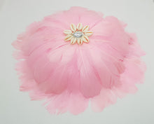 Load image into Gallery viewer, Pink Feather & Cowrie Shell Juju Hat Wall Hanging