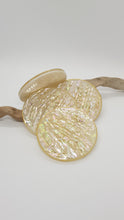Load image into Gallery viewer, Set of 4 x White & Gold Mother Of Pearl Resin Coasters