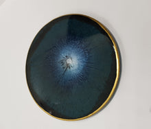 Load image into Gallery viewer, Gold Peacock Feather Resin Coaster Sets