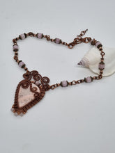 Load image into Gallery viewer, 'Coquina' Rhodonite Cabochon Pendant, Earrings, Bracelet & Ring Set