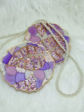 Load image into Gallery viewer, Hand Painted Monstera Leaf Geode Resin Coasters