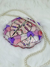 Load image into Gallery viewer, Hand Painted Monstera Leaf Geode Resin Coasters