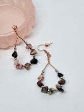 Load image into Gallery viewer, 'Cowrie' Gemstone Bead Teardrop Earrings