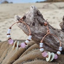 Load image into Gallery viewer, 'Anomia' Gemstone Bead Hoop Earrings