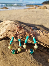 Load image into Gallery viewer, 'Tulipa' Gemstone Bead Teardrop Earrings