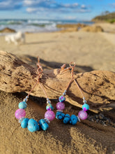 Load image into Gallery viewer, 'Cowrie' Gemstone Bead Teardrop Earrings