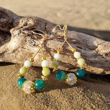 Load image into Gallery viewer, 'Tulipa' Gemstone Bead Teardrop Earrings