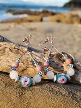Load image into Gallery viewer, 'Volute' Glass Lampwork Bead Earrings