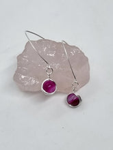 Load image into Gallery viewer, 'Junonia' Gemstone Bead French 'V' Dangle Earrings