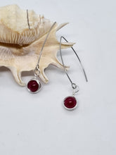 Load image into Gallery viewer, 'Junonia' Gemstone Bead French 'V' Dangle Earrings