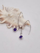 Load image into Gallery viewer, 'Junonia' Gemstone Bead French 'V' Dangle Earrings